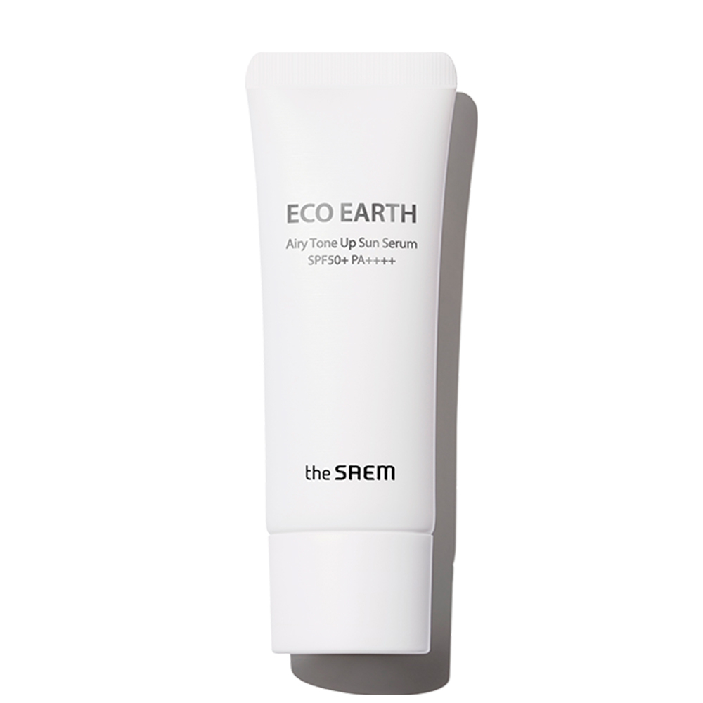 The Saem Eco Earth Airy Tone Up Sun Serum SPF 50+ PA++++ солнцезащитная сыворотка-праймер