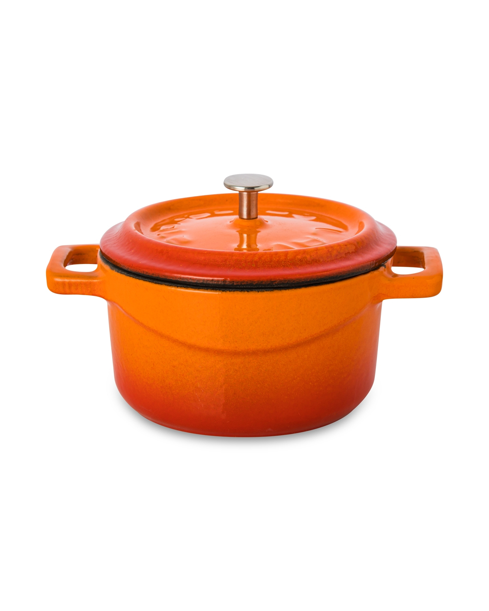 Кокотница с крышкой LAVA d10см 350мл оранжевая