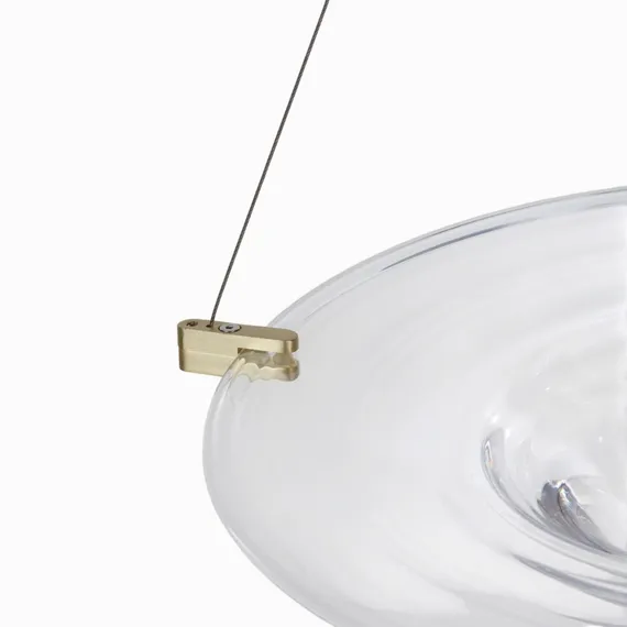 Подвесной светильник Saturn Ø35 см, прозрачный, золотистый