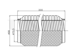 Гофра глушителя 70x200 мм InterLock UNIO EXP-70200L