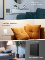 Выключатель проходной одноклавишный серый 2 шт