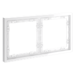 Рамка пластиковая VOLTUM S70 на 2 поста, (белый глянцевый)