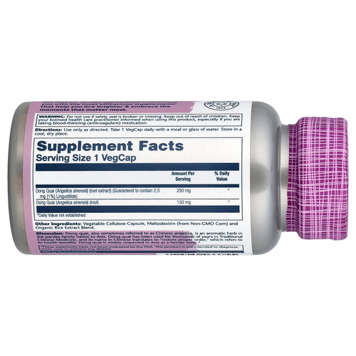 Solaray, Vital Extracts, дягиль лекарственный, 250 мг, 60 растительных капсул