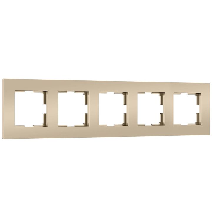 Рамка на 5 постов Slab шампань софт W0052911 a071629