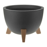 Кашпо ФЛОРИАН D350мм 12л Графитовый (комплект 3 шт)