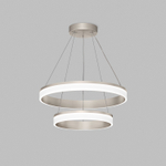 Подвесной светильник RING, ?600+400 мм, LED, 63Вт, 4000К, алюминий+акрил, сатин. никель
