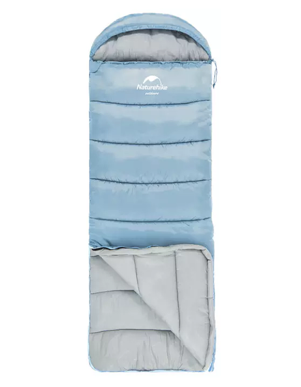 Мешок спальный Naturehike U250S, (190х30)х75 см, (правый) (ТК: 0C), голубой
