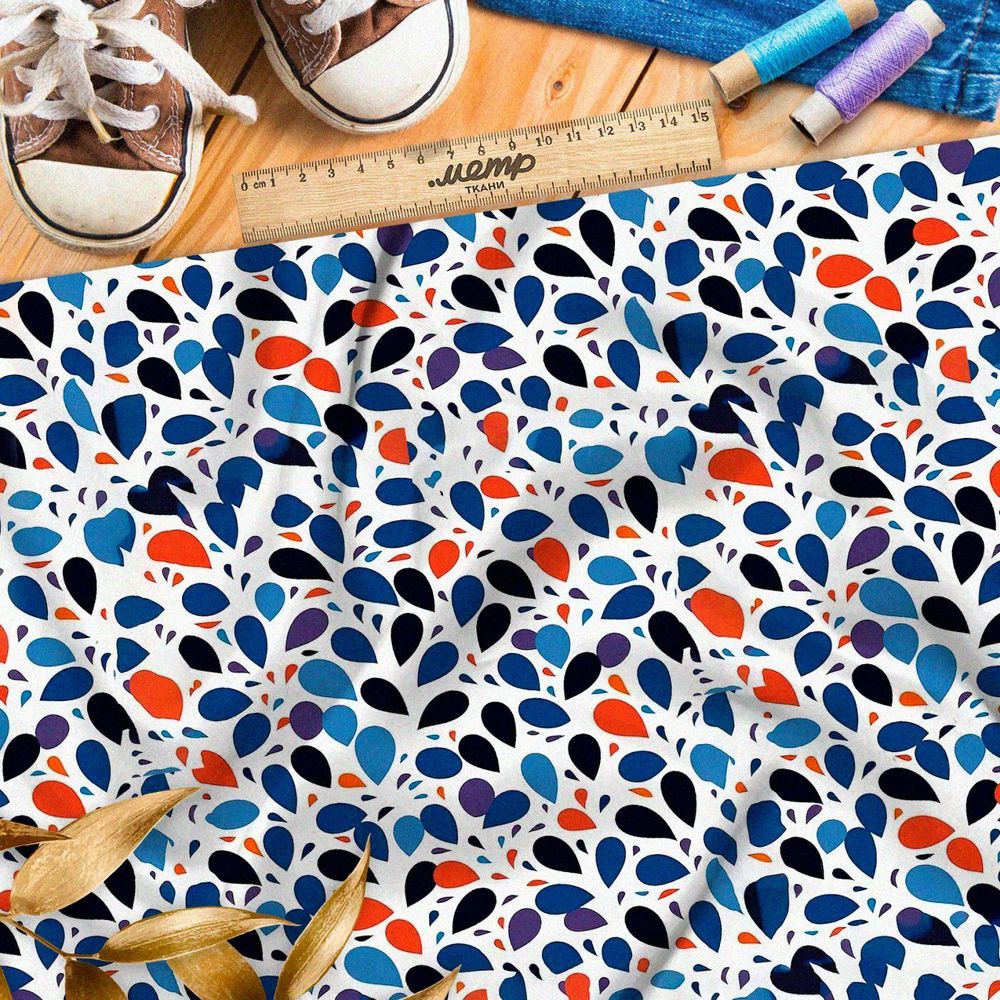 Ткань премиум флис эффектный ритм