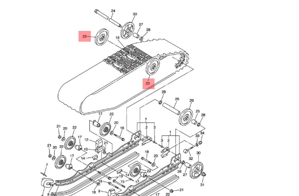 Ролик трака Yamaha 8CR475501000