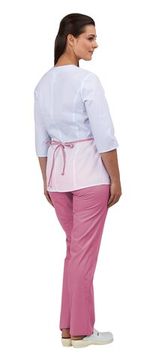 Костюм женский "Ольга" (белый/розовый)