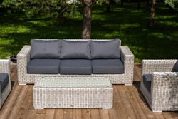 "Боно" лаунж-зона из искусственного ротанга, цвет бежевый