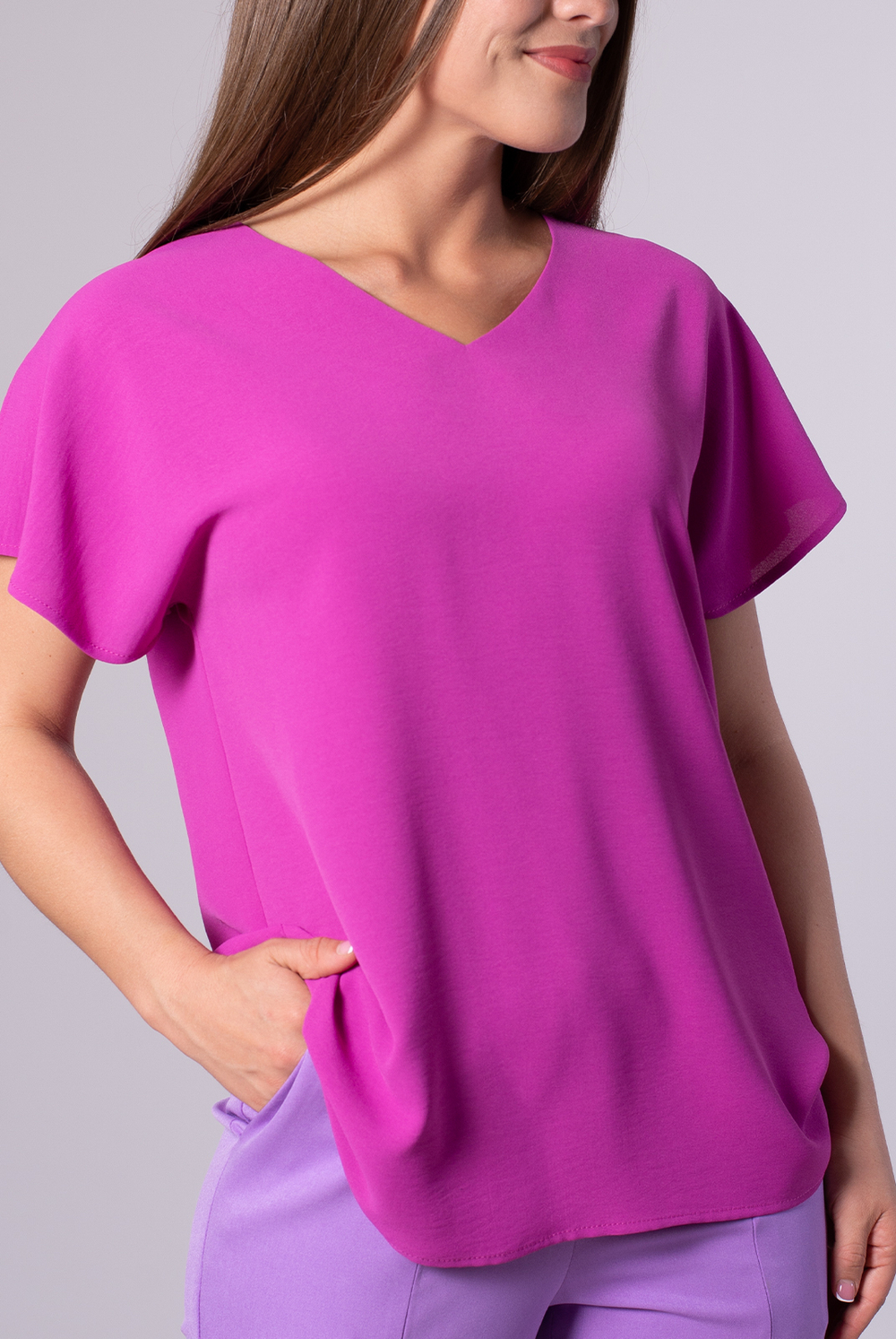 Блузка женская 4035ЛП, Ягодный #28Я094035ЛП