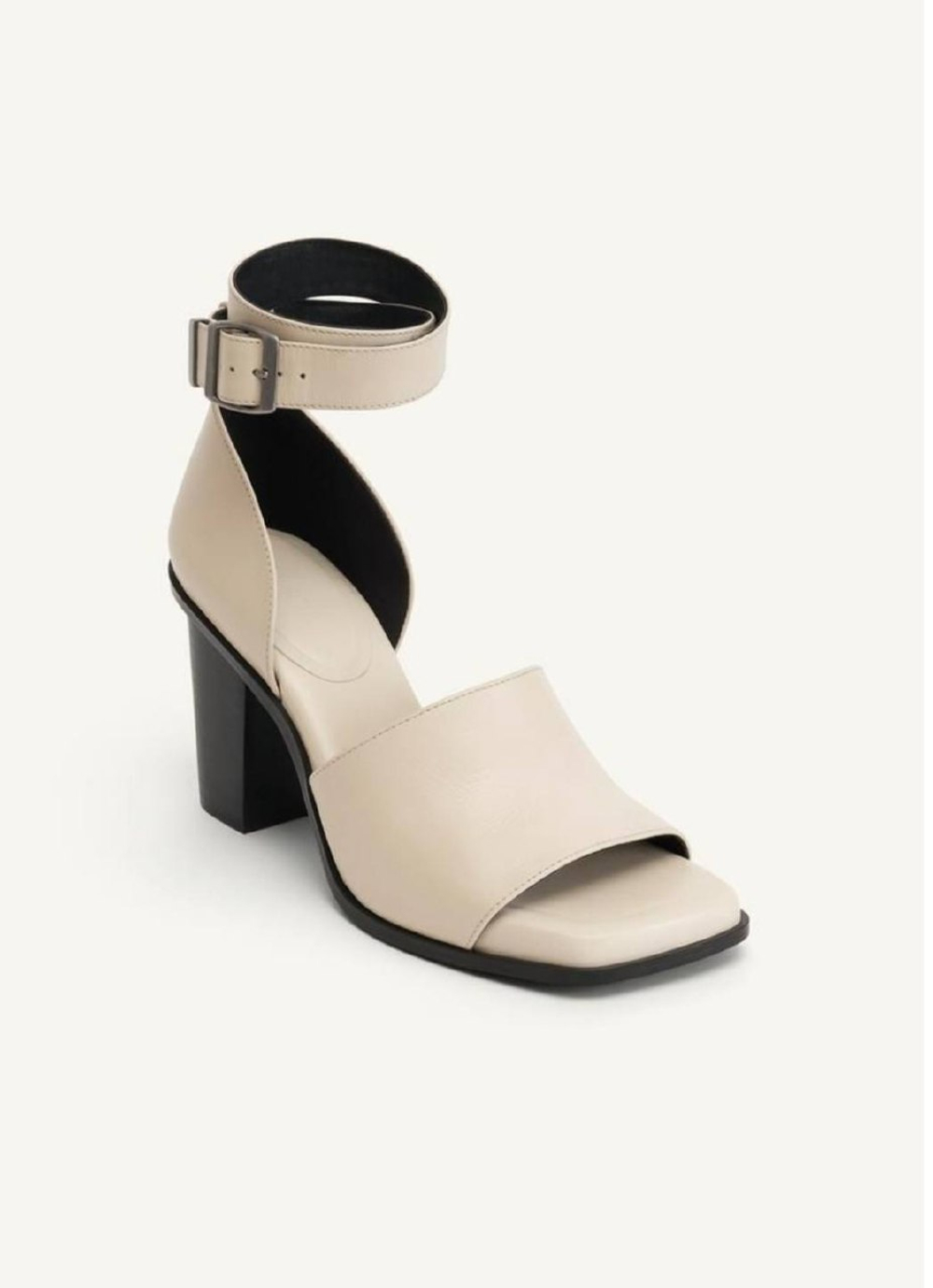 ZARA КОЖАНЫЕ БОСОНОЖКИ, КРЕМОВЫЙ