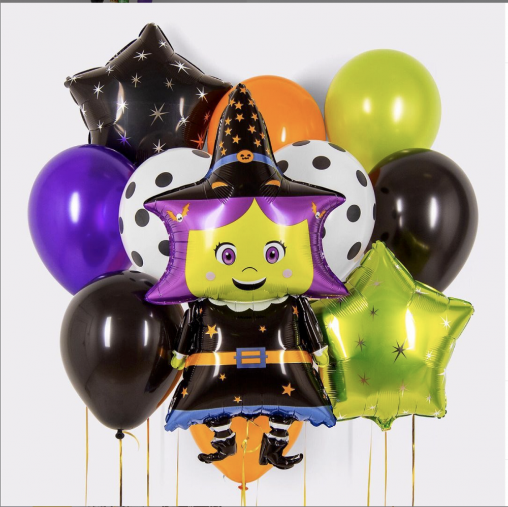 Шар-фигура, фольга, "Маленькая ведьмочка" (Falali), 39"/99 см (БГ-35)  Изображение5