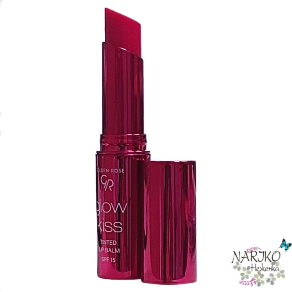 Тинт-бальзам для губ Golden Rose GLOW KISS TINTED LIP BALM SPF 15 тон 02 Strawberry.