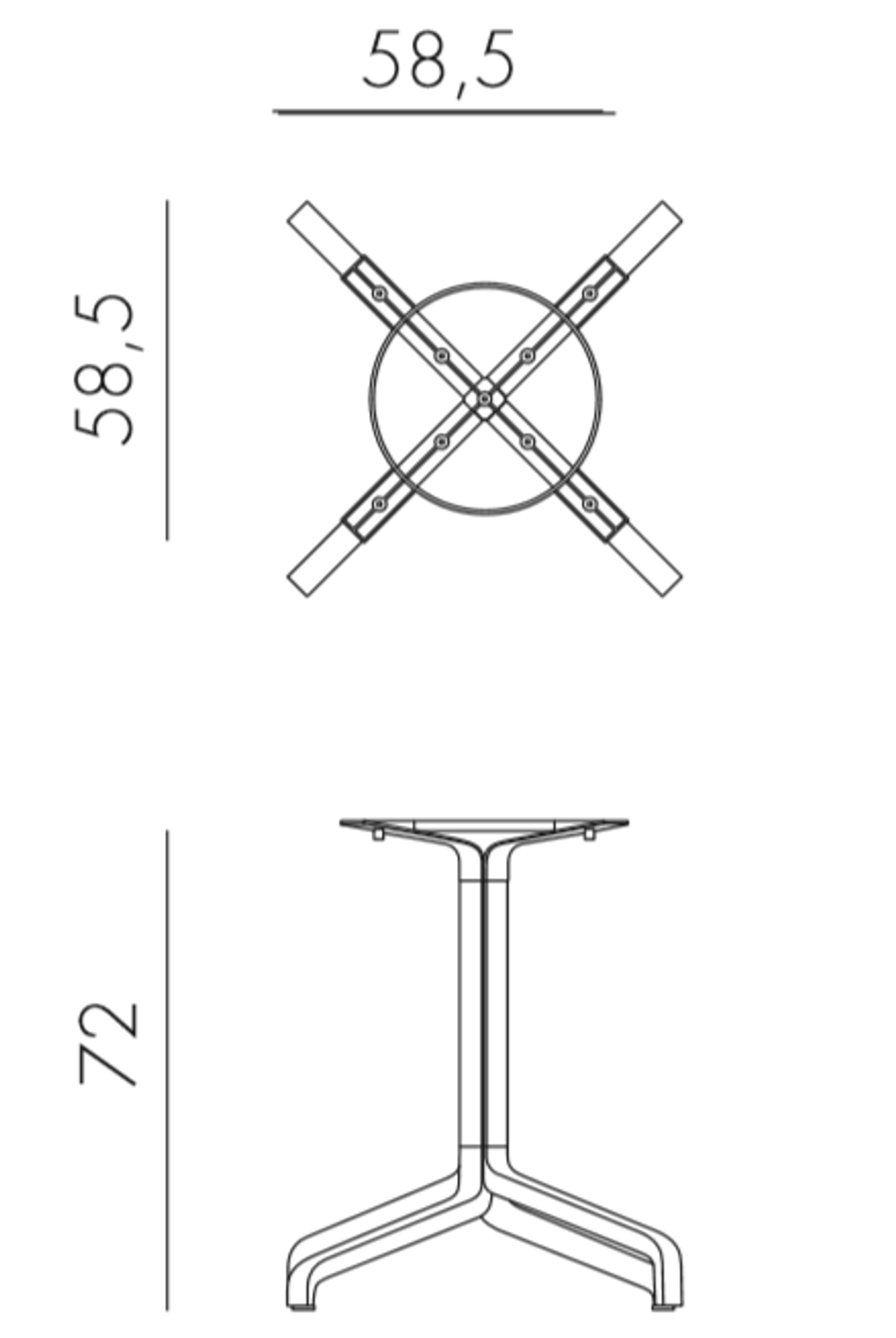 Подстолье металлическое Frasca Maxi Fix