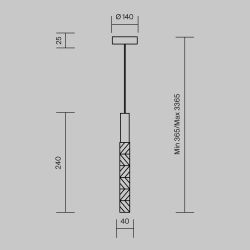 Светильник подвесной светодиодный Maytoni   MOD328PL-L3CH3K