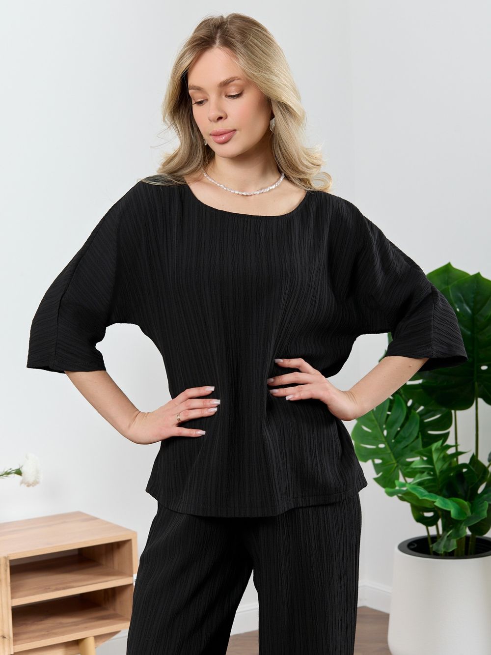 Блузка Сиеста-6 Виотекс ЧЁРНЫЙ