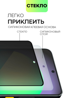 Стекло антишпион BROSCORP для Poco X6 Pro (арт.XM-PX6PRO-FSP-GLASS-SPY )