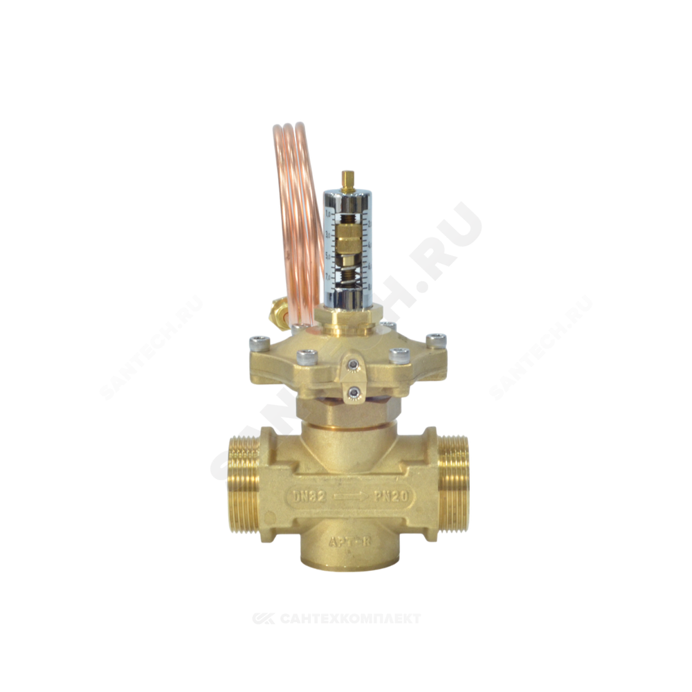 Клапан балансировочный автомат латунь APT-R Ду 15 Rp3/4" Ру16 Тмакс=120 оС НР 5-35 кПа Kvs=1.9м3/ч без ниппелей Ридан 003Z5701R