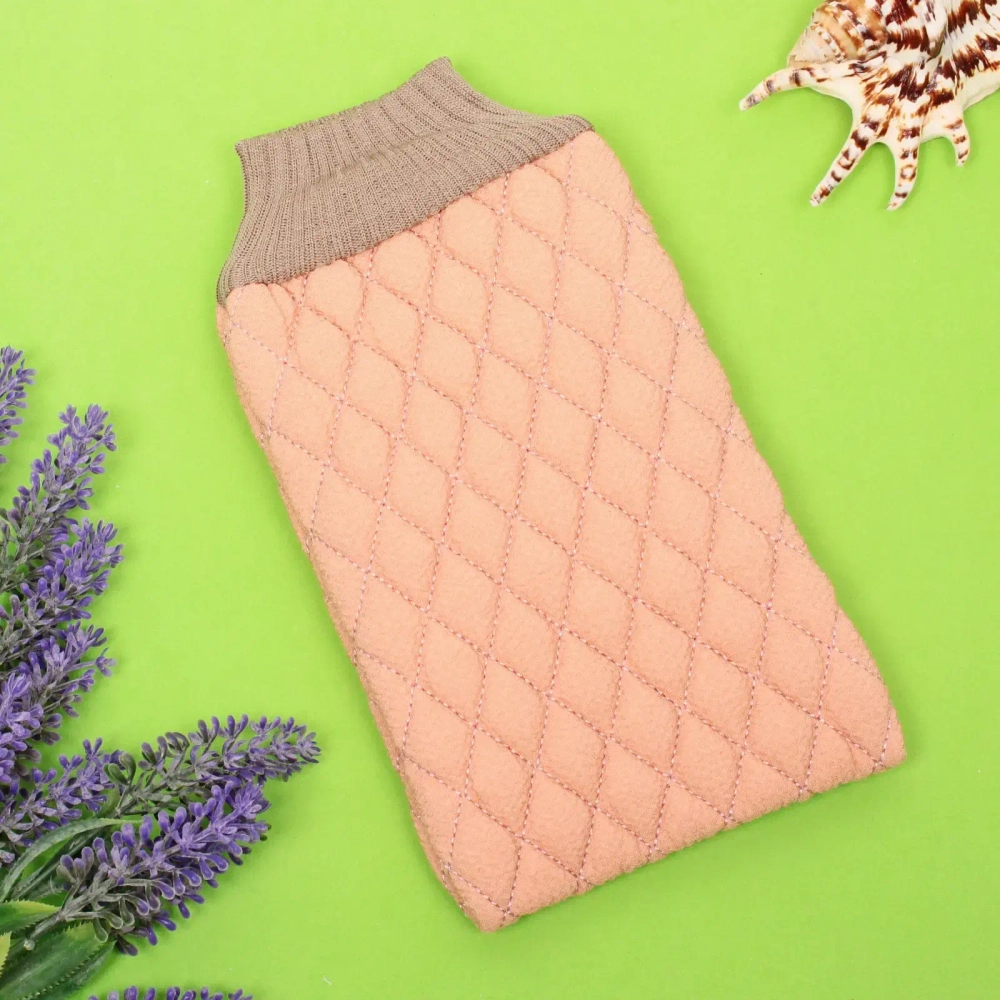 Мочалка - варежка мягкая «Premium - Toskatta», цвет капучино, 24*15см (ZIP пакет)