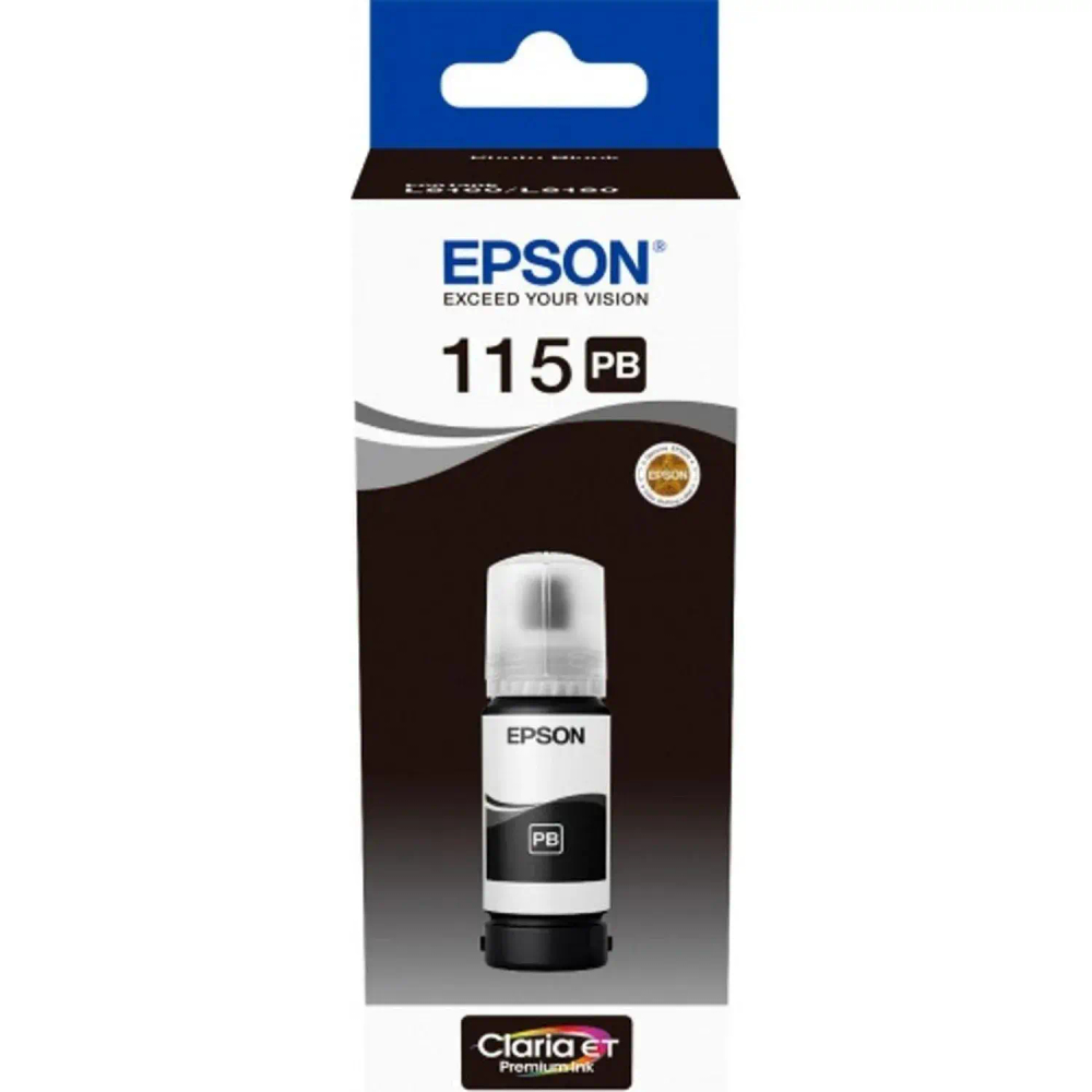 Чернила Epson 115 C13T07D14A чер. фото для L8160/L8179