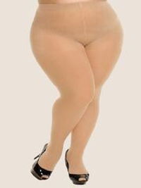 Колготки капроновые черные большого размера 7/64 для полных 40 den