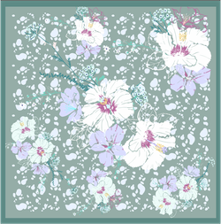 Платок двойной печати 64x64 см AV-AM50602