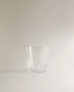 ZARA HOME СТАКАН С РЕЛЬЕФНЫМ УЗОРОМ, ПРОЗРАЧНЫЙ