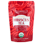 Starwest Botanicals, Органический чай из гибискуса, без кофеина, 20 органических чайных пакетиков, 40 г (1,4 унции)