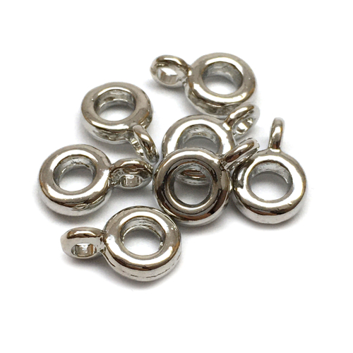 Бейл для украшений 9х6х2 мм, родий