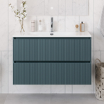 Тумба с раковиной подвесная BelBagno UNO-1200-2C-SO-AO Голубой матовый, раковина белая BB-8099-120