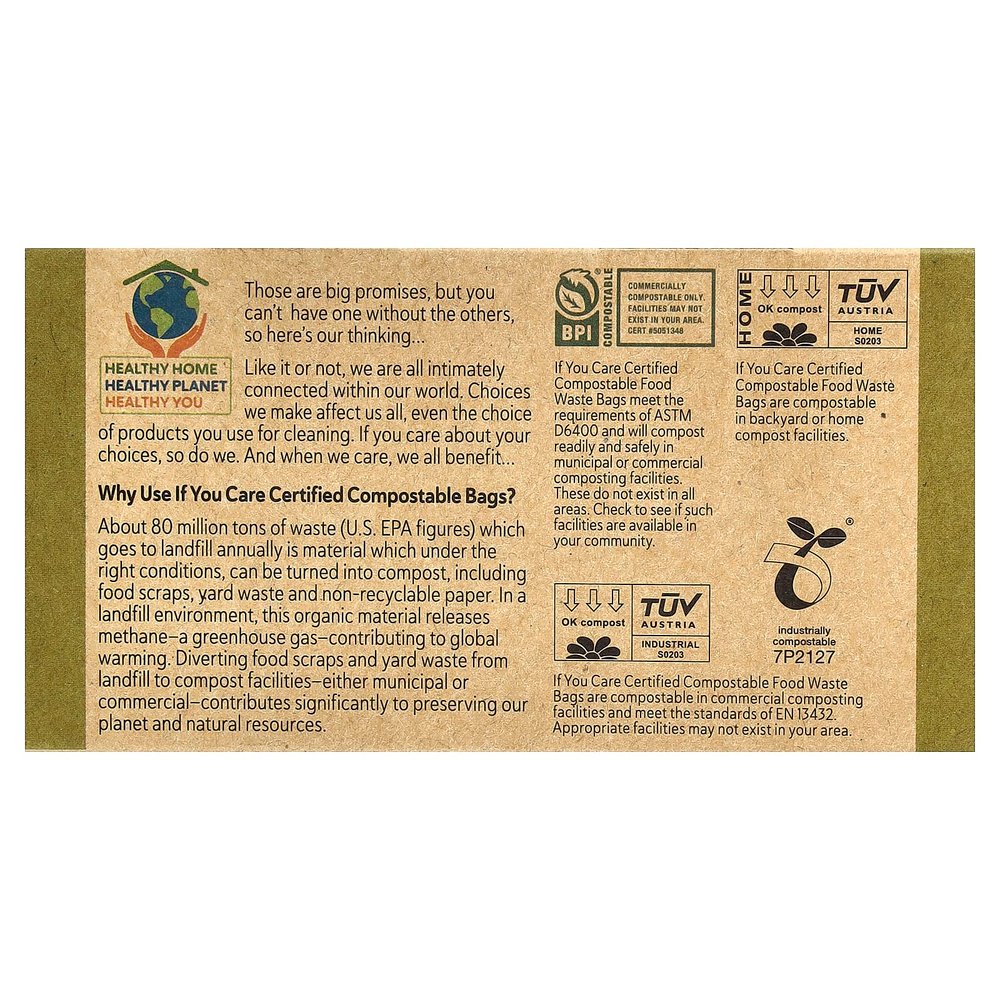 If You Care, мешки для пищевых отходов, 3 галлона, 30 шт.