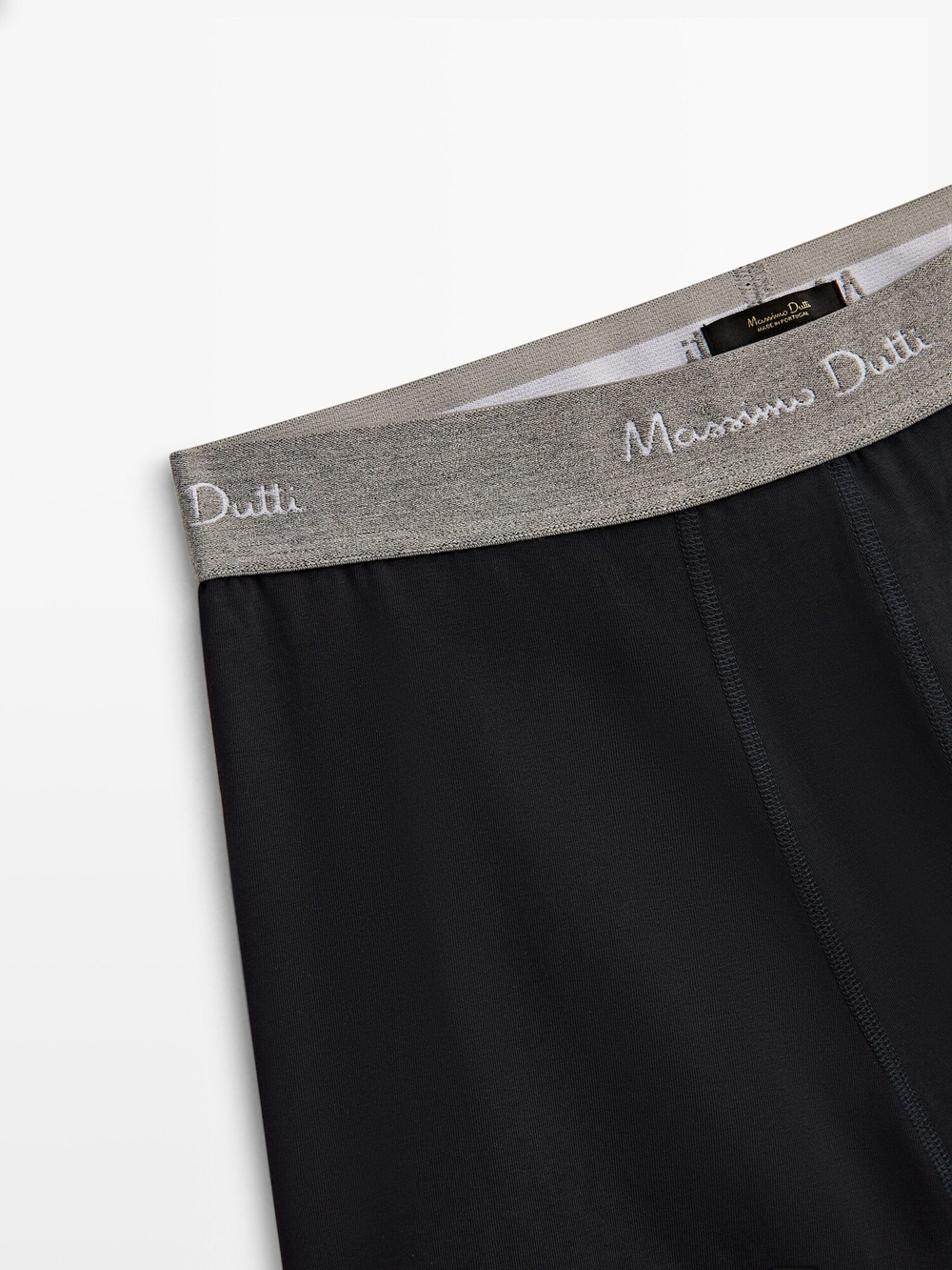 Massimo Dutti Шорты-боксеры с серым поясом, темно-серый