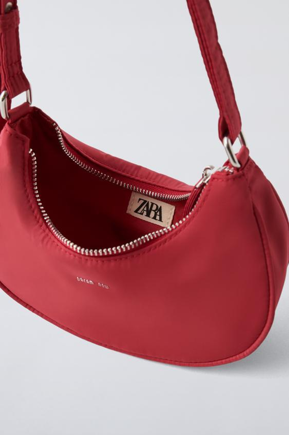 ZARA НЕЙЛОНОВАЯ СУМКА, КРАСНЫЙ