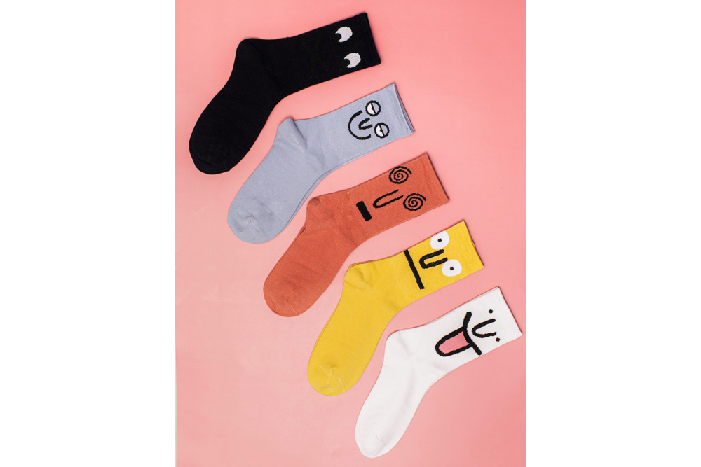 Носки Funfur Crazy Face в наборе 5 пар