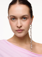 Моносерьга "Chandelier White" Silver