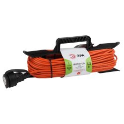 Удлинитель силовой ЭРА UFx-1-2x1.0-40m на рамке без заземления 1 розетка 40м ПВС 2х1мм2 | Силовые удлинители