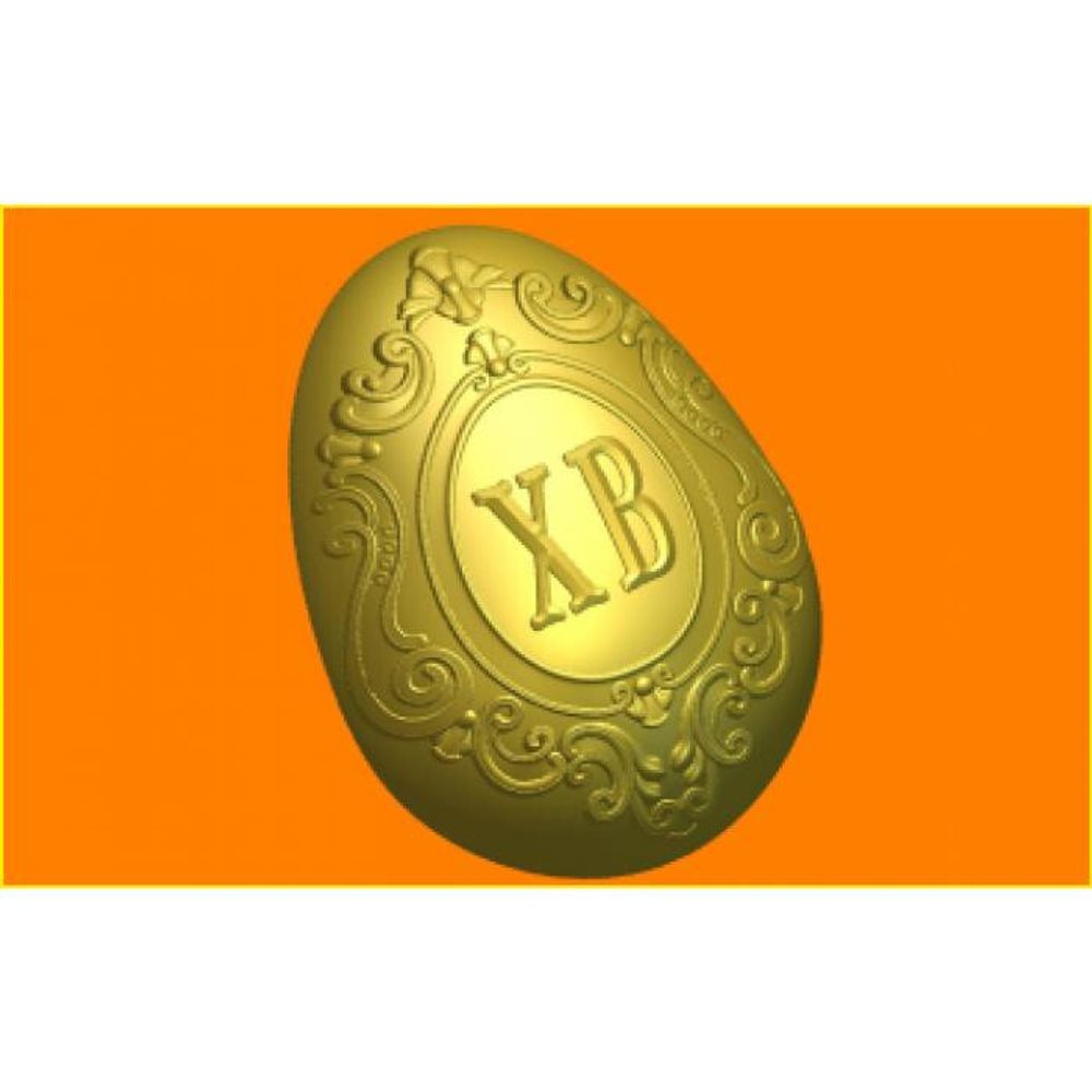 Форма пластиковая для шоколада ХВ Узор яйцо 7*9см (Россия)