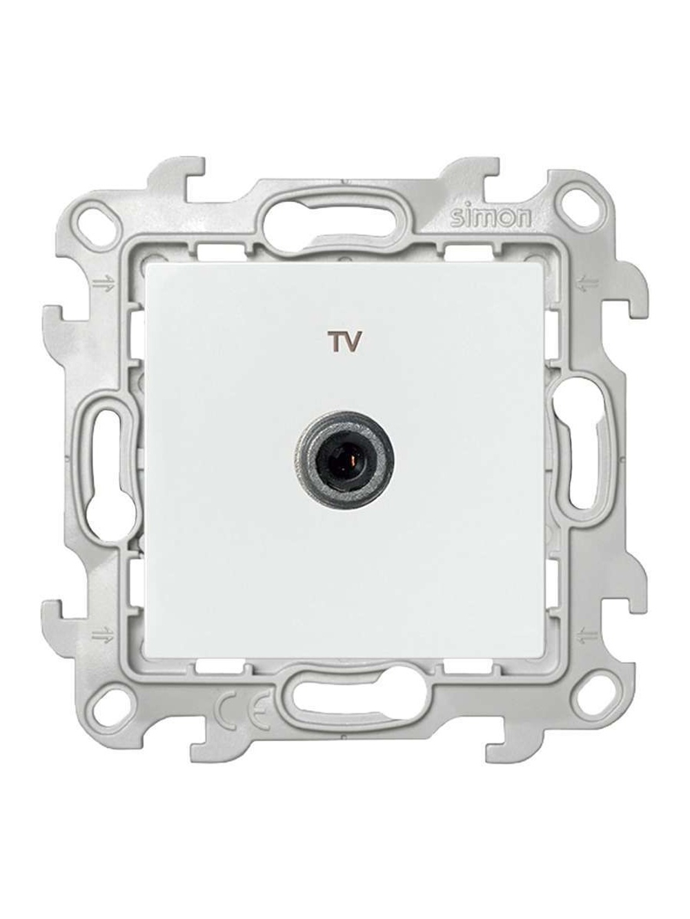 Розетка телевизионная одиночная TV СП Simon 24 IP20 механизм бел. Simon 2450477-030
