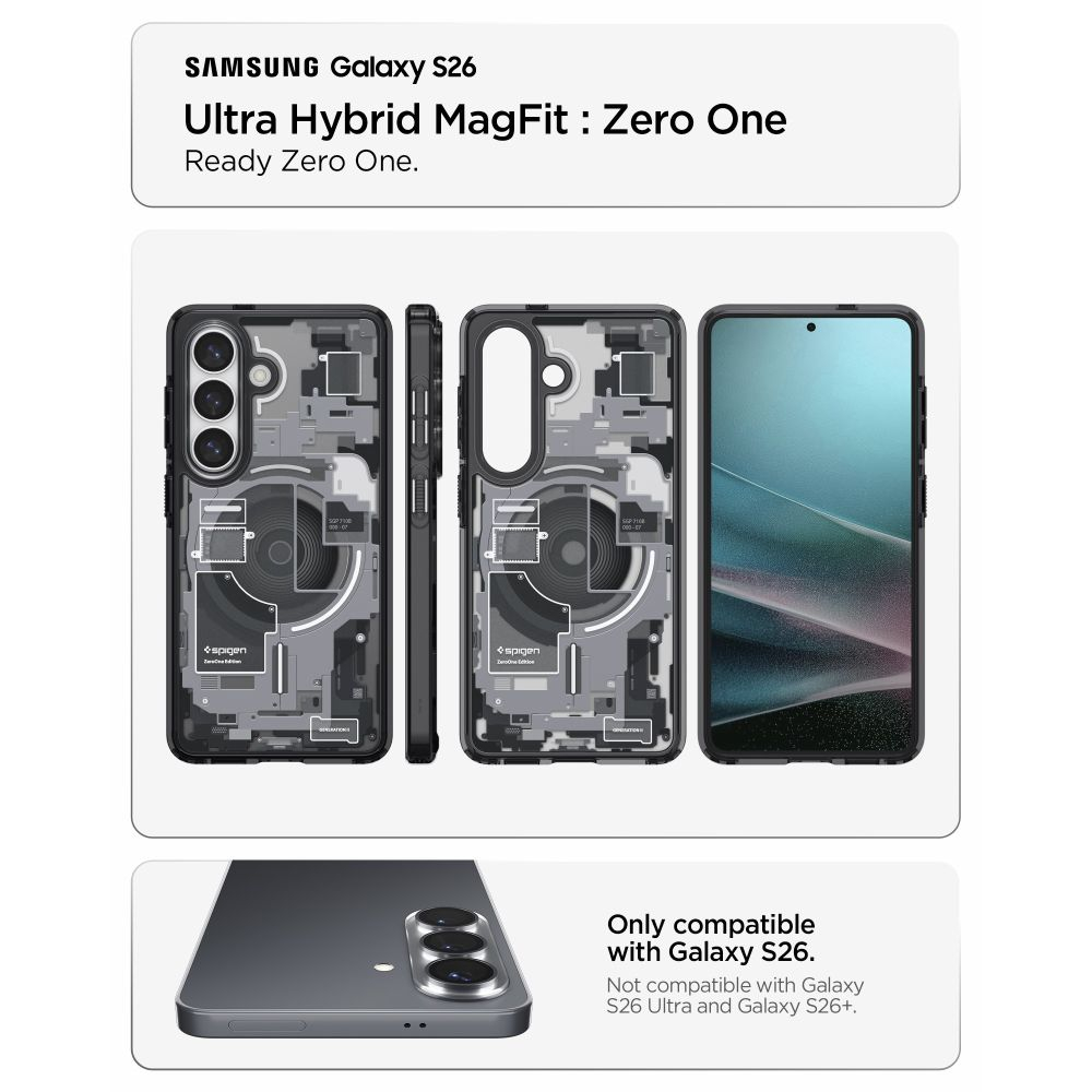 Чехол Spigen Ultra Hybrid Mag Magsafe Galaxy S26 Zero One Black