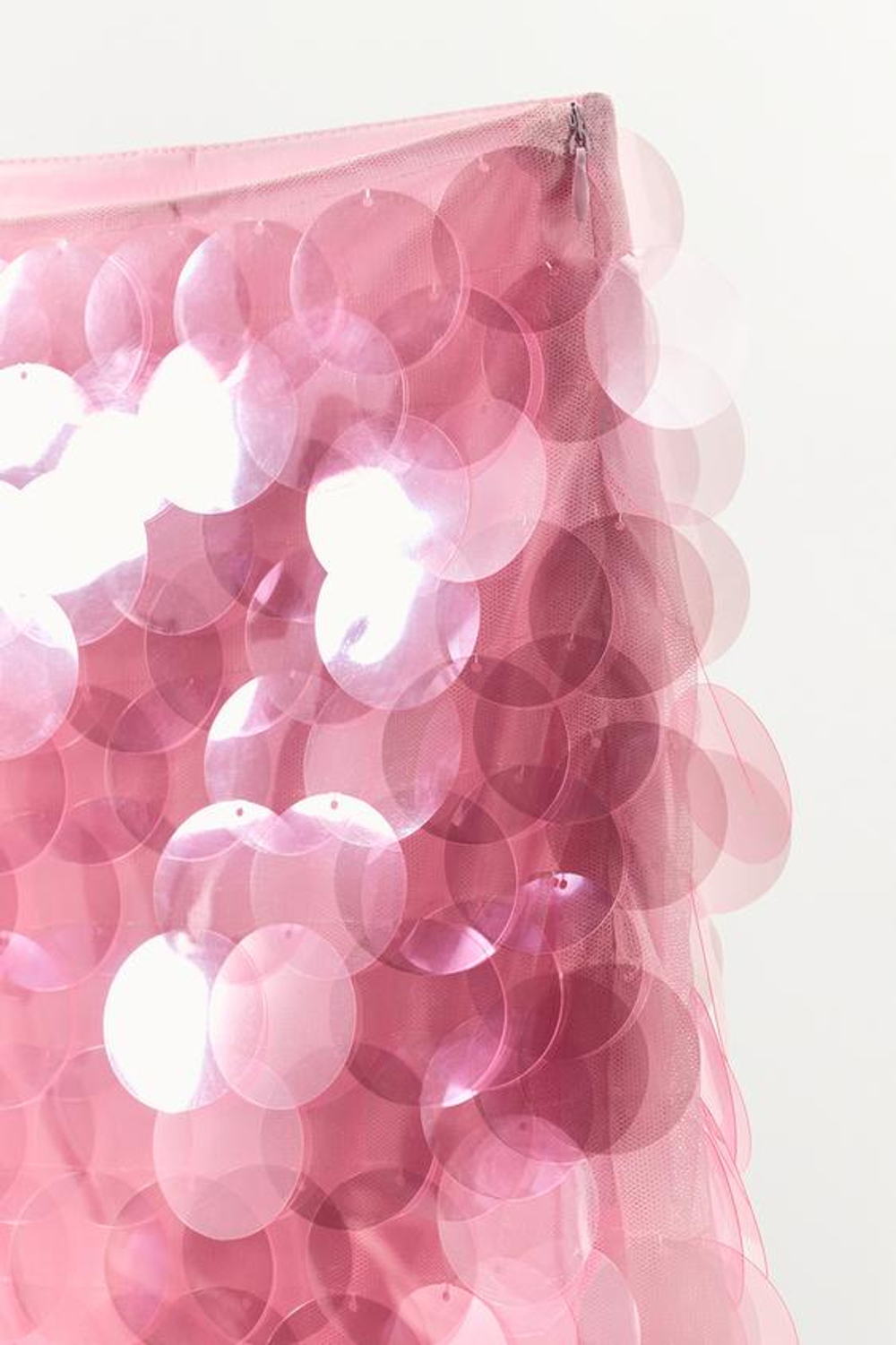 ZARA МИНИ-ЮБКА С ПАЙЕТКАМИ, РОЗОВЫЙ