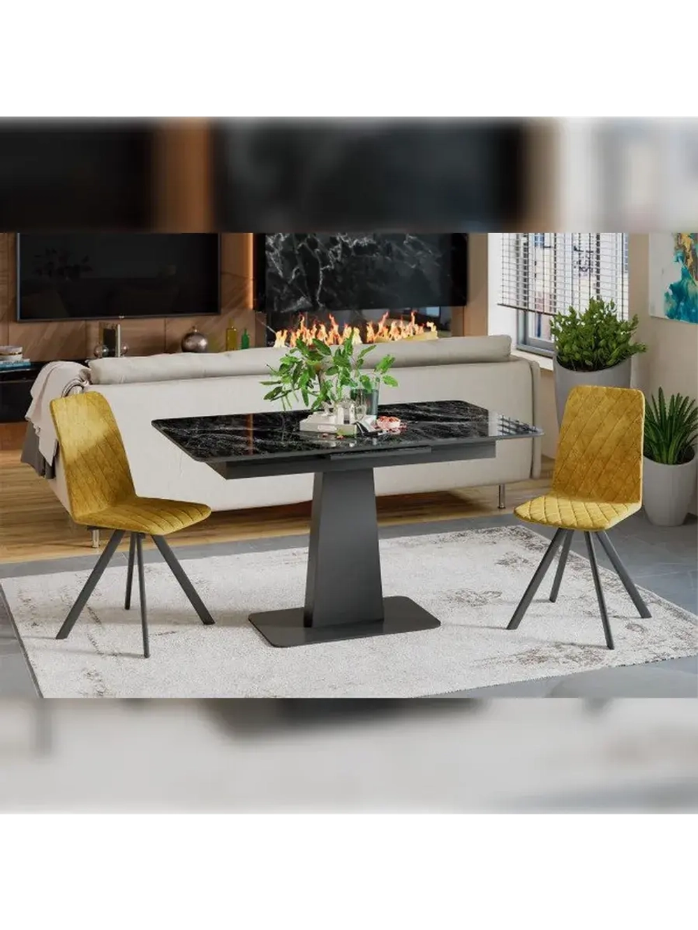 Стол кухонный обеденный раздвижной 120х80х77 см