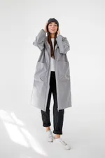 Плащ ko-ko-ko женский непромокаемый серый