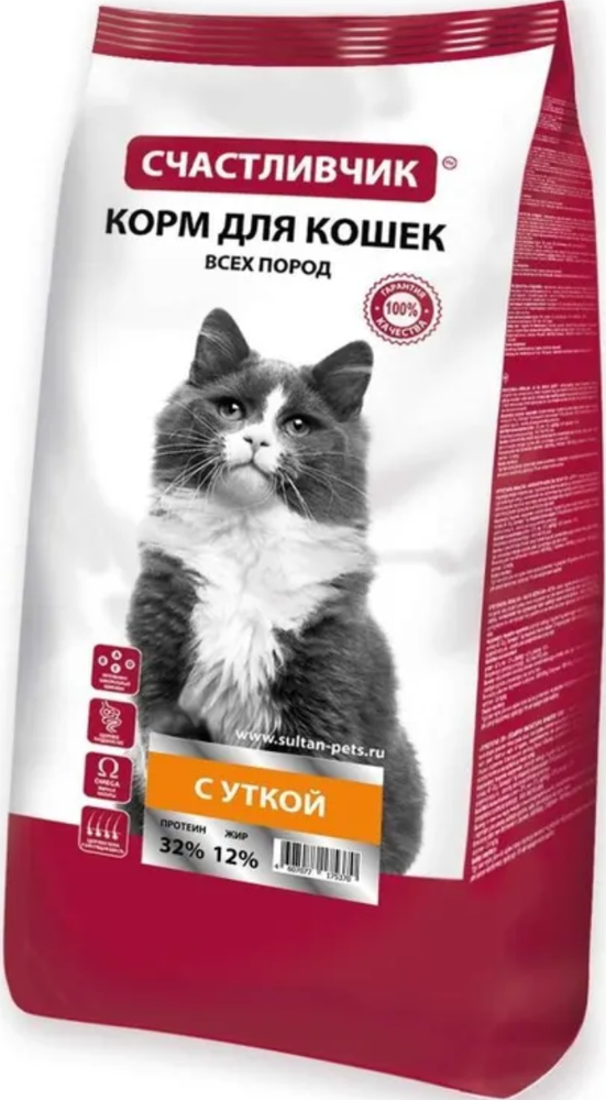 Счастливчик 5кг. для кошек Утка