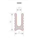 Разделительный профиль D009 анодированный титановый