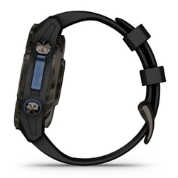 Умные часы Garmin Descent MK3i - 43 мм Титан Carbon Grey DLC с черным силиконовым ремешком