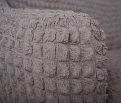 Комплект чехлов на трехместный диван и кресла с оборкой, цвет Капучино