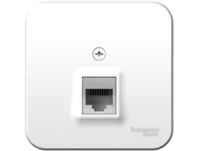 Розетка для телефона Schneider Electric "Blanca" BLNIA011001, белая, накладная, IP20