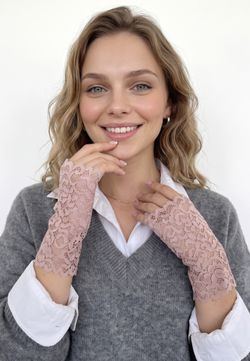 Митенки 0617-01 пудровый